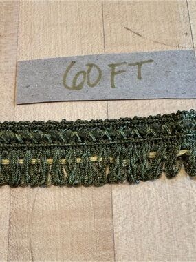 Scalamandre Green Loop Fringe Trim - Passementerie Decorative Upholstery Fringe